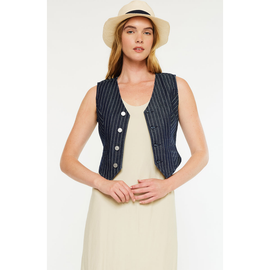 KanCan KanCan Shelley Stripe Tailored Vest