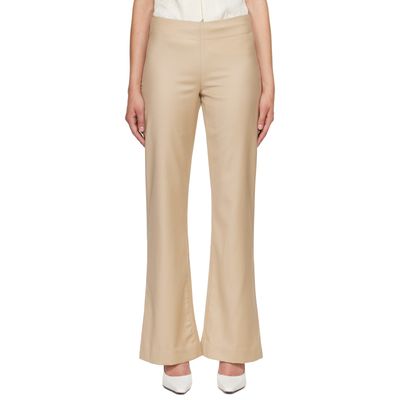 Kanika Agarwal Kanika Agarwal SSENSE Exclusive Beige Light Wool Trousers