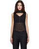 Kanika Agarwal Kanika Agarwal SSENSE Exclusive Black Floating Muslin Top - 1