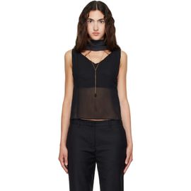 Kanika Agarwal Kanika Agarwal SSENSE Exclusive Black Floating Muslin Top