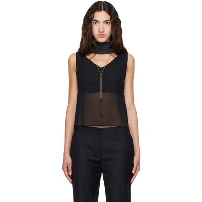 Kanika Agarwal Kanika Agarwal SSENSE Exclusive Black Floating Muslin Top