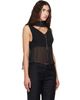 Kanika Agarwal Kanika Agarwal SSENSE Exclusive Black Floating Muslin Top - 2