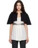 Kanika Agarwal Kanika Agarwal SSENSE Exclusive Black Open-Front Tailored Cape - 1