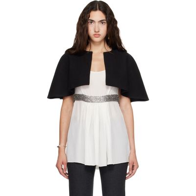 Kanika Agarwal Kanika Agarwal SSENSE Exclusive Black Open-Front Tailored Cape