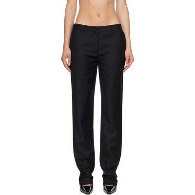 Kanika Agarwal Kanika Agarwal SSENSE Exclusive Black Straight-Cut Cigarette Trousers