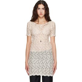 Kanika Agarwal Kanika Agarwal SSENSE Exclusive Off-White All-Over Embroidered Top