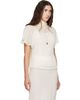 Kanika Agarwal Kanika Agarwal SSENSE Exclusive Off-White Flutter Sleeve Drap-Back Top - 2