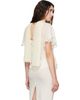 Kanika Agarwal Kanika Agarwal SSENSE Exclusive Off-White Flutter Sleeve Drap-Back Top - 3