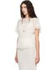Kanika Agarwal Kanika Agarwal SSENSE Exclusive Off-White Flutter Sleeve Drap-Back Top - 4