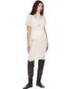 Kanika Agarwal Kanika Agarwal SSENSE Exclusive Off-White Flutter Sleeve Drap-Back Top - 5