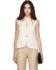 Kanika Agarwal Kanika Agarwal SSENSE Exclusive Off-White Slit-Side Waist Coat Top - 1