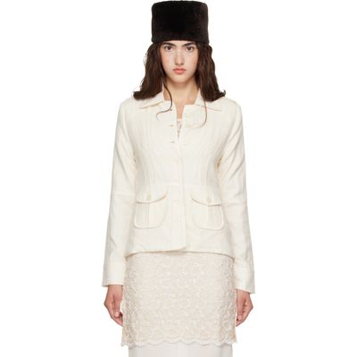 Kanika Agarwal Kanika Agarwal SSESNE Exclusive Off-White Wool Utility Jacket