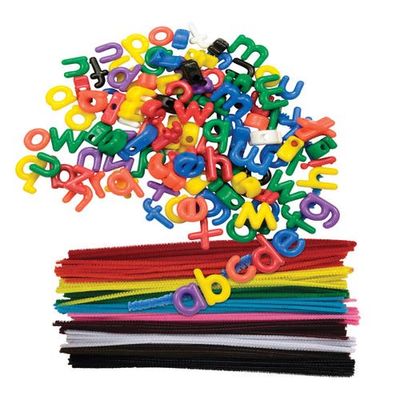 Kaplan Early Learning Company Kaplan Early Learning Company Lacing Lower Case Letter Beads & Chenille Stems
