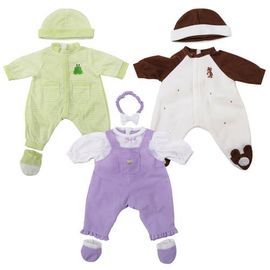 Kaplan Early Learning Company Kaplan Early Learning Company Soft and Loveable 20" Realistic Doll Clothes with Booties - Set of 3