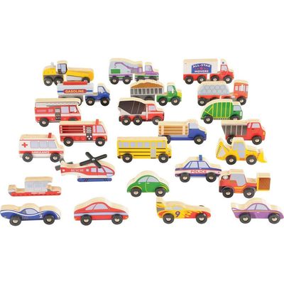 Kaplan Early Learning Company Kaplan Early Learning Company Wooden Transportation Set - 24 Pieces