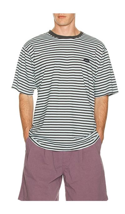 KAPPY DESIGN KAPPY DESIGN Indigo Stripe Half Tee