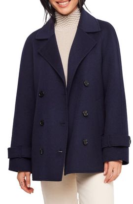 Karen Kane Karen Kane Brushed Wool Blend Peacoat