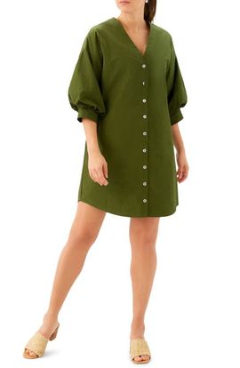 Karen Kane Karen Kane Button-Up Cotton Shirtdress