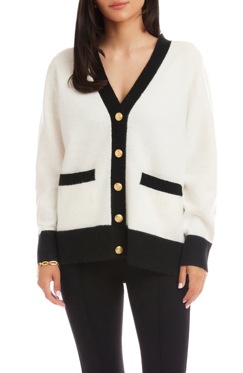 Karen Kane Karen Kane Colorblock Trim Cardigan