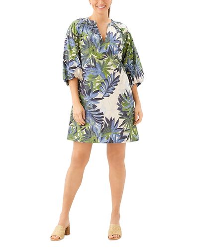 Karen Kane Karen Kane Cotton Puffed Sleeve Peasant Dress