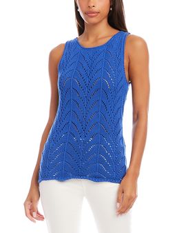Karen Kane Karen Kane Crochet Sweater Tank Top