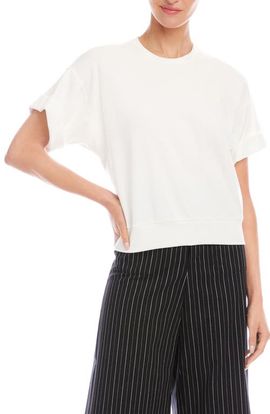 Karen Kane Karen Kane Cuffed Sleeve Rib T-Shirt