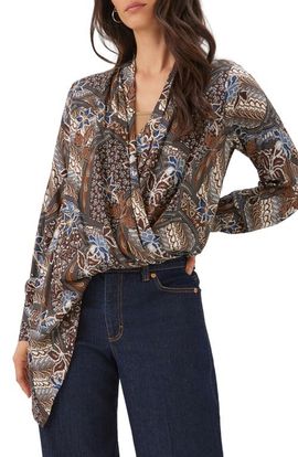 Karen Kane Karen Kane Double Layer Wrap Top