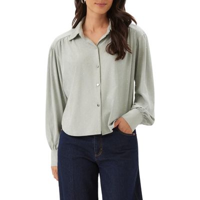 Karen Kane Karen Kane Embellished Faux Suede Shirt