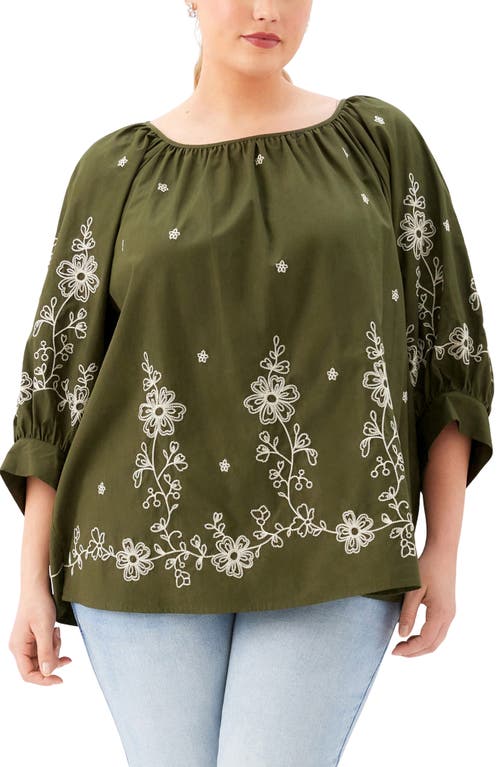 Karen Kane Karen Kane Embroidered Blouson Top