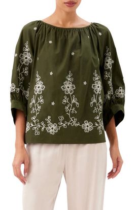 Karen Kane Karen Kane Eyelet Embroidered Top