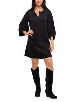Karen Kane Karen Kane Faux Suede Puff Sleeve Dress