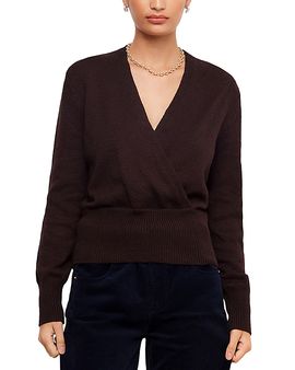 Karen Kane Karen Kane Faux Wrap Bishop Sleeve Sweater