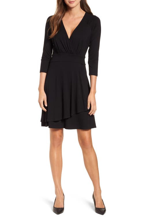 Karen Kane Karen Kane Faux Wrap Drape Dress