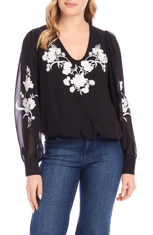 Karen Kane Karen Kane Floral Embroidered Georgette Top