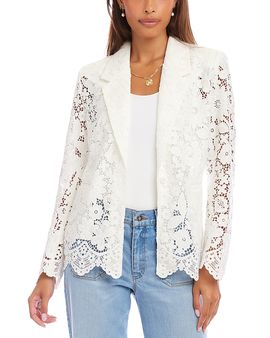 Karen Kane Karen Kane Floral Lace Scallop Edge Blazer
