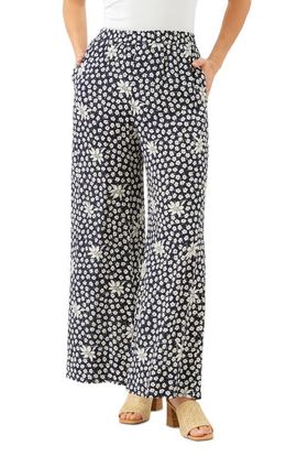Karen Kane Karen Kane Floral Print Wide Leg Pants 