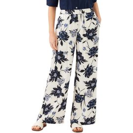Karen Kane Karen Kane Floral Satin Wide Leg Pants