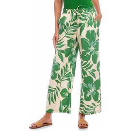 Karen Kane Karen Kane Floral Wide Leg Cotton Drawstring Pants