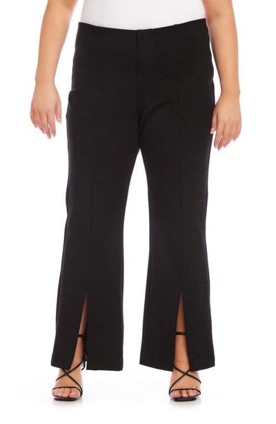 Karen Kane Karen Kane Front Slit Stretch Twill Bootcut Pants