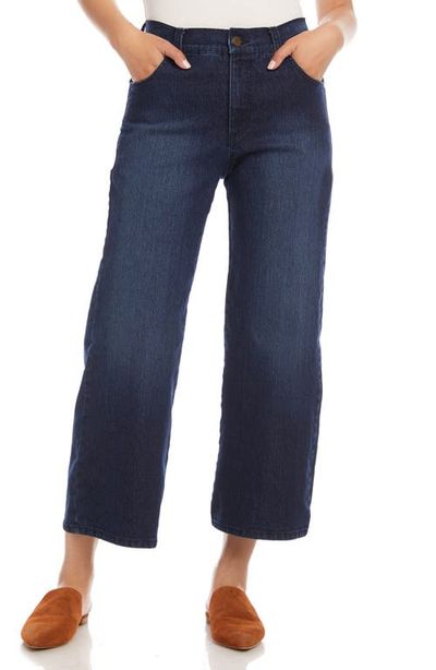 Karen Kane Karen Kane High Waist Crop Wide Leg Jeans