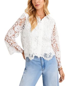 Karen Kane Karen Kane Lace Button Down Soft Jacket