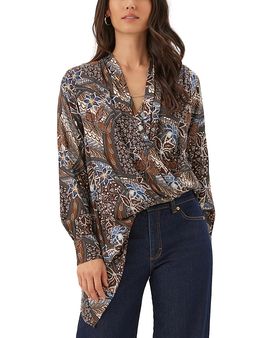 Karen Kane Karen Kane Layered Hem Faux Wrap Top