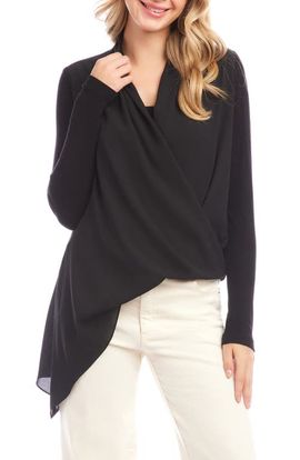 Karen Kane Karen Kane Layered Wrap Front Top