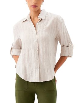 Karen Kane Karen Kane Linen Textured Shirt