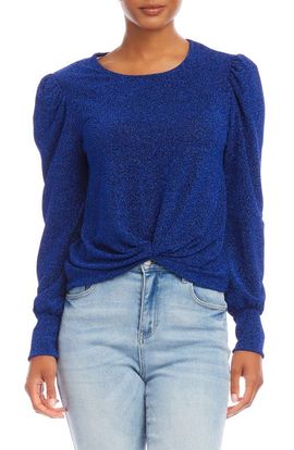 Karen Kane Karen Kane Metallic Twist Front Top
