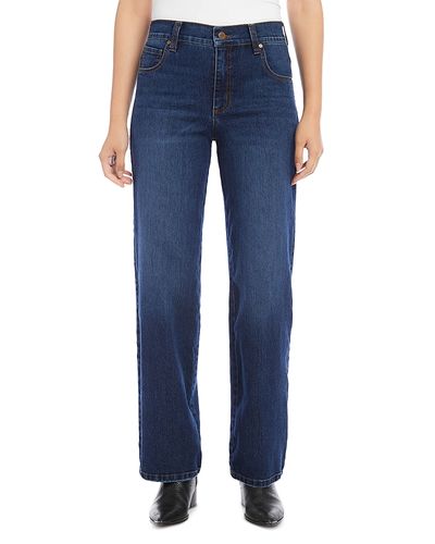 Karen Kane Karen Kane Mid Rise Wide Leg Jeans in Denim