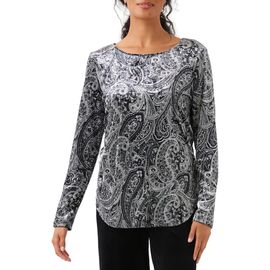Karen Kane Karen Kane Paisley Stretch Velvet Top