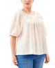 Karen Kane Karen Kane Plus Short Sleeve Embroidered Peasant Top - 3