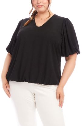 Karen Kane Karen Kane Puff Sleeve Crepe Top