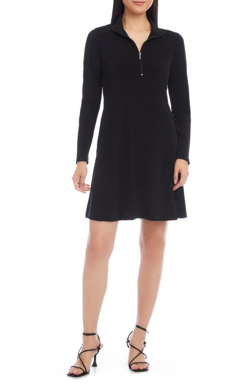 Karen Kane Karen Kane Quarter Zip A-Line Travel Jersey Dress